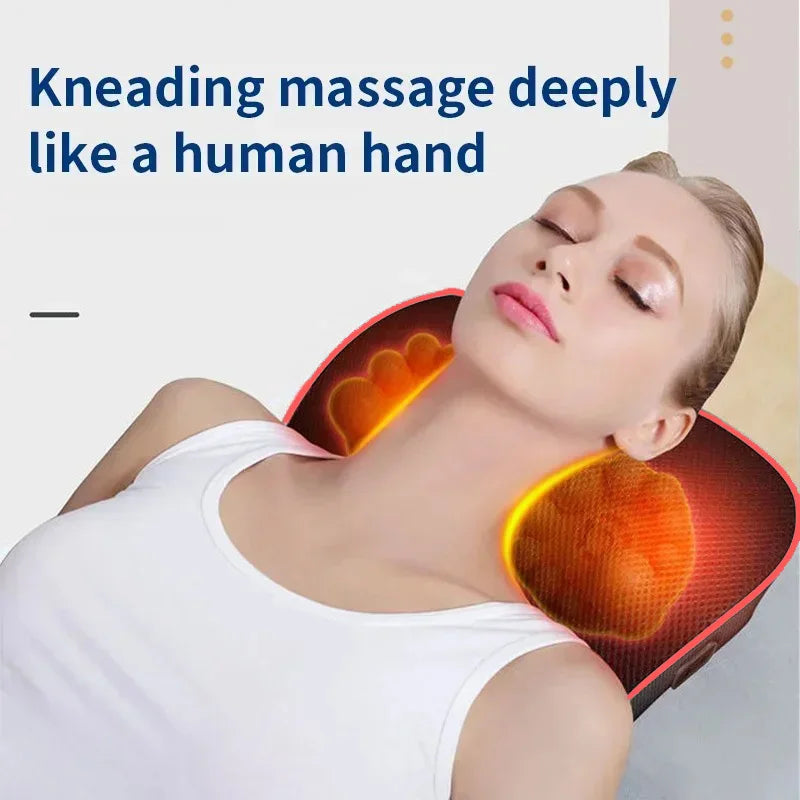 Household electric shoulder and neck massager multifunctional cervical and lumbar massage pillow