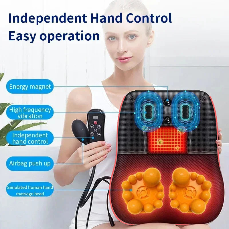 Household electric shoulder and neck massager multifunctional cervical and lumbar massage pillow